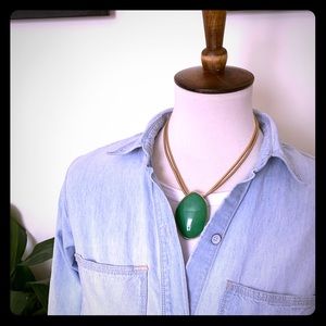 Stella & Dot Green pendant necklace